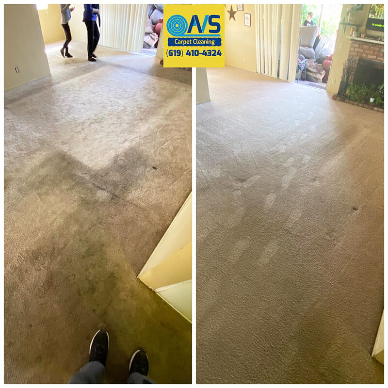 Before After Carpet Cleaning in San Diego CA