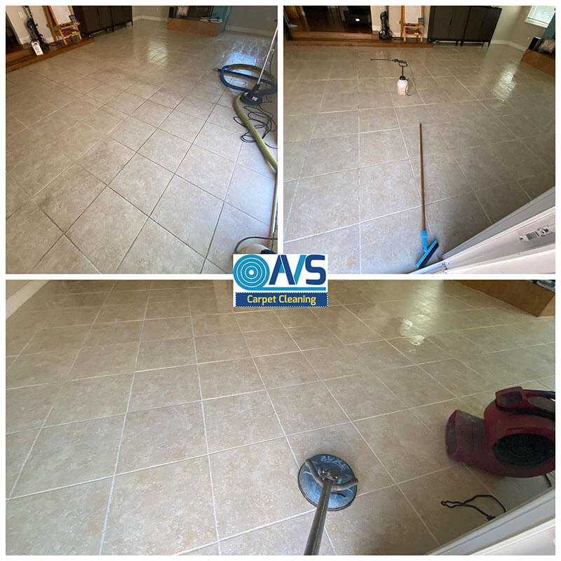 Before After Tile & Grout Cleaning San Diego CA